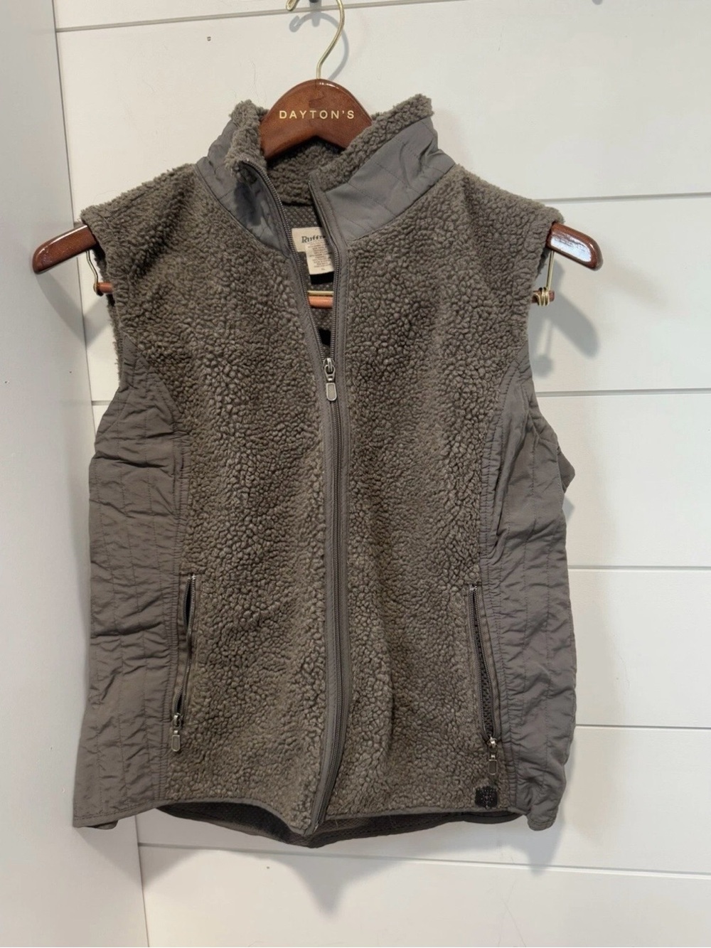 Ruff Hewn Gray Sherpa Fleece Vest